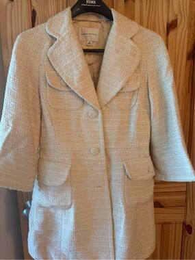 Banana Republic Cream Bouclé Coat